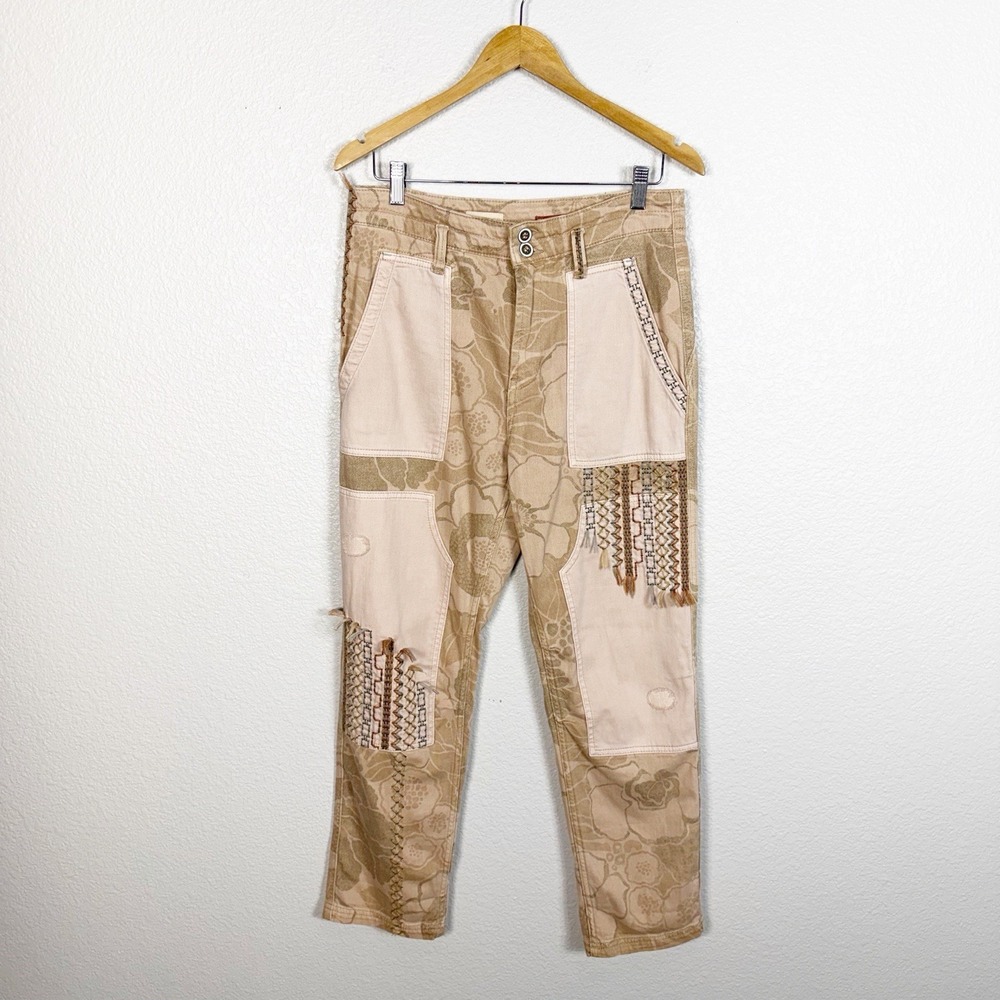 Anthropologie Pilcro The Camp Wanderer Patchwork Pants Size 30 Womens Boho Artsy